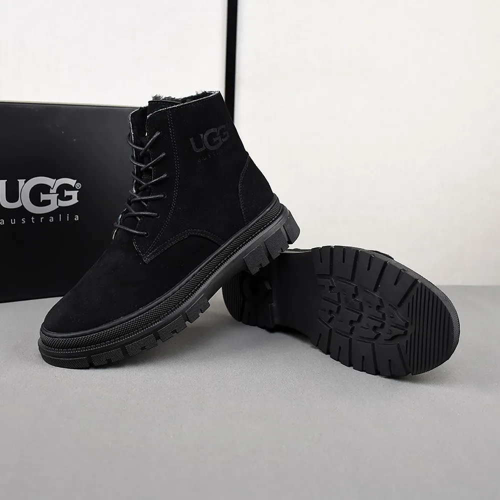 PP520👟👟👟【ugg】The upper is made of waterproof nubuck, real wool lining, and non-slip rubber sole. Warm and comfortable, a must-have in winter! Men's size 38-44 (custom-made size 45 is non-refundable).